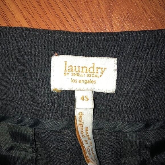 Laundry by Shelli Segal Charcoal Gray Slacks - 4S - Picture 5 of 5